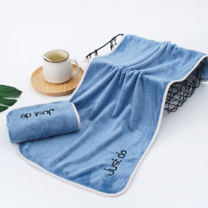 ผ้าเช็ดผม ผูกโบว์ทุกผืน ผ้าเช็ดหน้า ซับน้ำดี แห้งเร็ว รุ่นหนานุ่ม ผ้าขนหนูขนาด 35x75cm