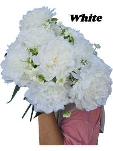 BUNGA ARTIFICIAL PEONY JUMBO ACC 5 CABANG BUNGA PALSU DEKORASI WEDDING PREMIUM