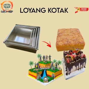 loyang bolu kotak lapis legit tinggi 7cm ukuran 1012141618202224262830