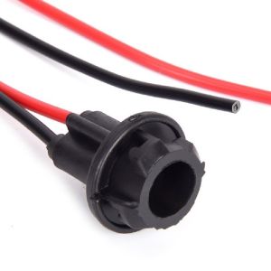 Một Đầu Chụp Gắn Bóng Đèn T10 W5W Bằng Cao Su Mềm Đuôi Nối Dây Điện Dài 13cm Chuyên Dùng Cho Xe Hơi /Xe Máy/Xe Đạp