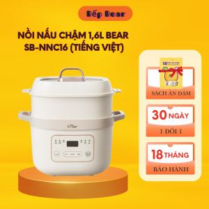 Nồi Nấu Cháo Chậm Cho Bé Bear Đa Năng Nồi Chưng Yến Nấu Cháo Hầm Soup Bản Quốc Tế Bảo Hành 18 Tháng