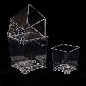 【Comfortable House】 COD กระถางดอกไม้อะคริลิคใสทรงสี่เหลี่ยมกระถางต้นไม้บอนไซระบายอากาศได้สำหรับตกแต่งสวนลานห้องนั่งเล่นระเบียง