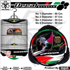 Stiker Sangkar Murai Motif Palestina Masterpiece