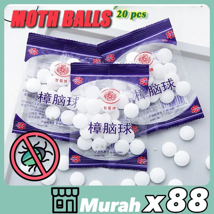 Ubat gegat pewangi tandas tahan lama moth balls ball wardrobe