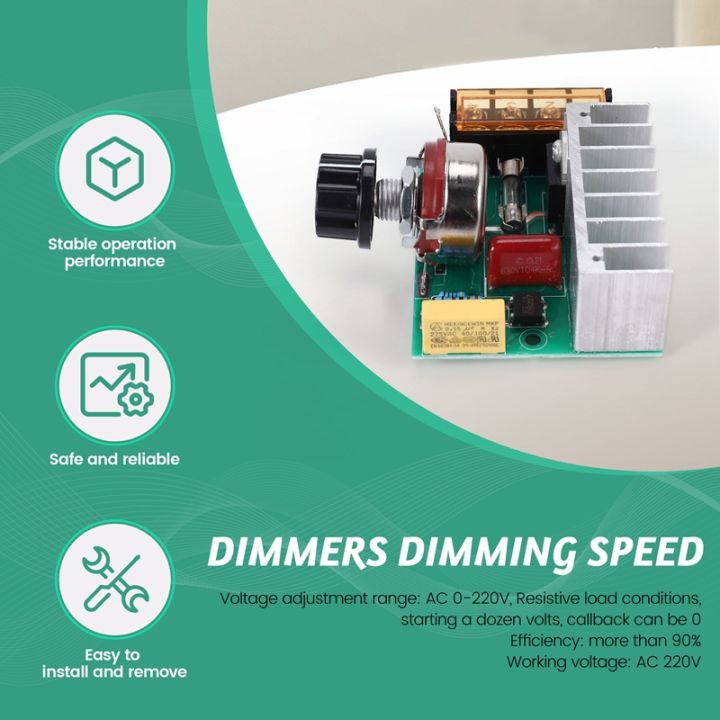 4000W AC 220V SCR Electric Voltage Regulator Motor Speed Controller