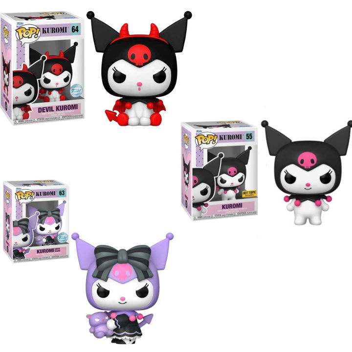 FUNKO POP Kuromi 55 Vinyl Figure Kuromi with Baku 63 64 Hot Topic Exclusive Action Figurine