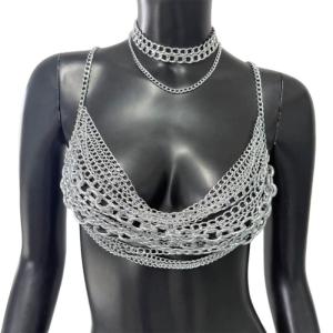 Fashion Chest Chain Music Festival Accessory Multilayer Body Chain Stylish Chest Decoration for Women Night Event Wear