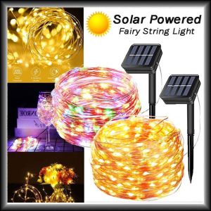 Outdoor Solar String Light Hari Raya Lights 22M 200LED Light Strip IP65 Waterproof 8 Modes For Holiday Hari Raya Decoration