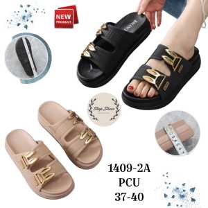 Sandal Wedges Doable Setrap motif kelinci 1409-2A 37-40 Sandal wedges wanita