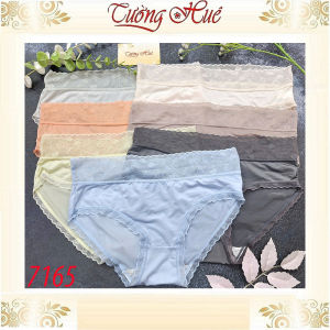 Quần Lót Lụa Lưng Dưới Nữ 7165 Lụa Phối Ren Freesize