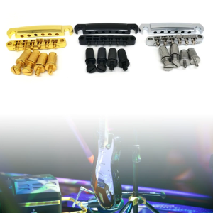 Điều chỉnh O Matic cầu Con lăn yên điều chỉnh o-matic Ngựa đàn guitar với tailpiece & đinh tán cho đàn guitar LP thay thế bộ dụng cụ
