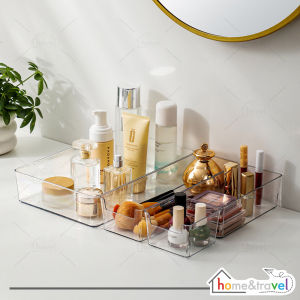 HOVELSHOP Rak Kosmetik Transparan 4in1 Tempat Make Up Organizer Skincare Aesthetic Storage Acrylic Brush Tools
