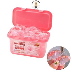 Combo 3 hộp 100 viên nước giặt quần áo Gejing hương hoa anh đào Nước giặt đậm đặc tẩy sạch mọi viết bẩn lưu hương lâu