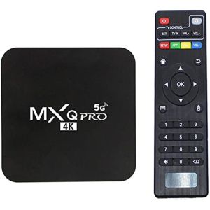 MXQ Pro 4K Android 11.0 TV Box 5G for Non Smart TV Ultra HD Quad Core TV Box 2.4G Wifi Smart Tv Box To Connect Wifi 4K Android + I8 Mini Keyboard 2.4GHz BACKLIT with Touchpad