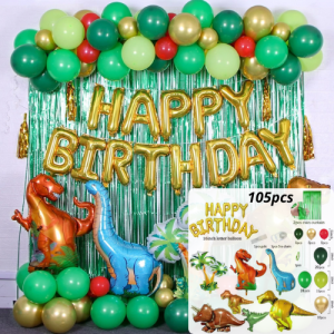 Set Dekorasi Balon Tema Dinosaurus Set Hewan Jurassic Park Dekorasi Pesta Ulang Tahun Anak Perlengkapan Ultah