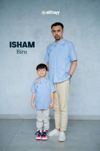 [ ISHAM SERIES BY ALTHAFF ] baju Koko couple ayah dan anak murah/ Koko couple dewasa dan anak lengan pendek / koko Couple ayah dan anak 2 tahun / COD
