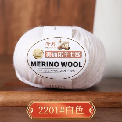 50g/Roll Soft Merino Wool Yarn 3-Ply Anti-pilling Eco-friendly 2mm for Hand Knitting Wool Crochet Sweater Scarf Wool Thread