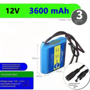 【Sản phẩm mới】 Pin lithium 12V 3600mah-10800mah pin sạc với bảng bảo vệ BMS