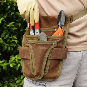 Garden Tool Belt Garden Canvas Belt Tool Bag with Multiple Pocket Storage Portable Men Women Durable Tool Bag Tool Belt Bag