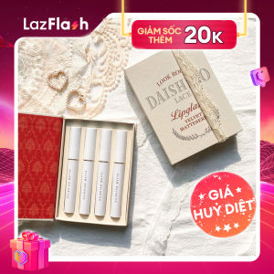 Set 4 Son Kem Lì LOOK BOOK DAISHIAO LACE Lipglaze Velvet Matteseries Vị Đào