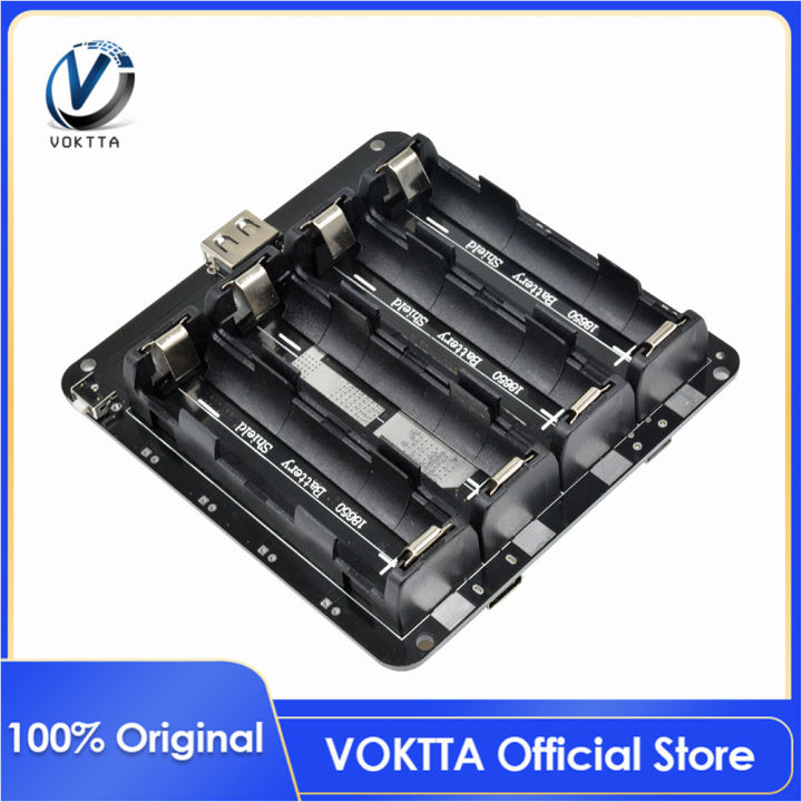 Original VOKTTA 4X 18650 Lithium Battery Shield V9 Mobile Power Expansion Board Module 5V/3A 3V/1A Micro USB for Arduino ESP32