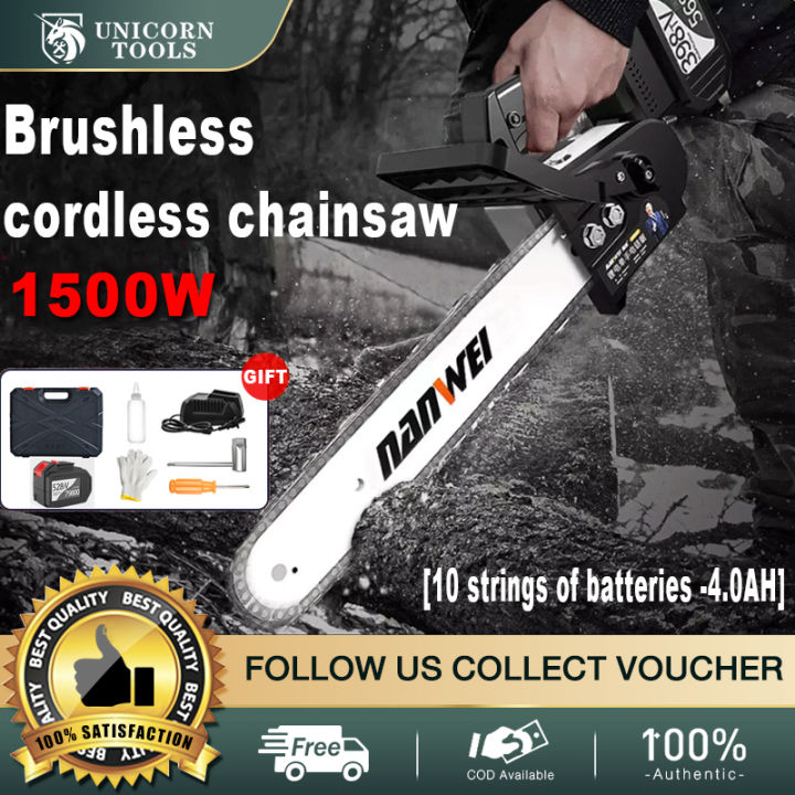 cordless chainsaw portable，Brushless mini chainsaw rechargeable