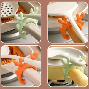 Bundle 5pcs Deer antler shovel holder household silicone anti-spill soup spoon kitchenware