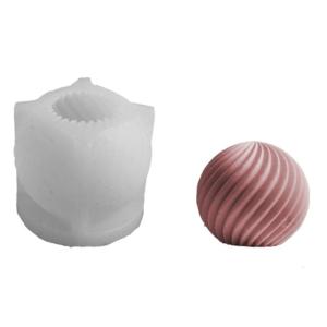 Folding Slanted Stripe Sphere Mould Reusable Silicone for Aromatherapys and Craft