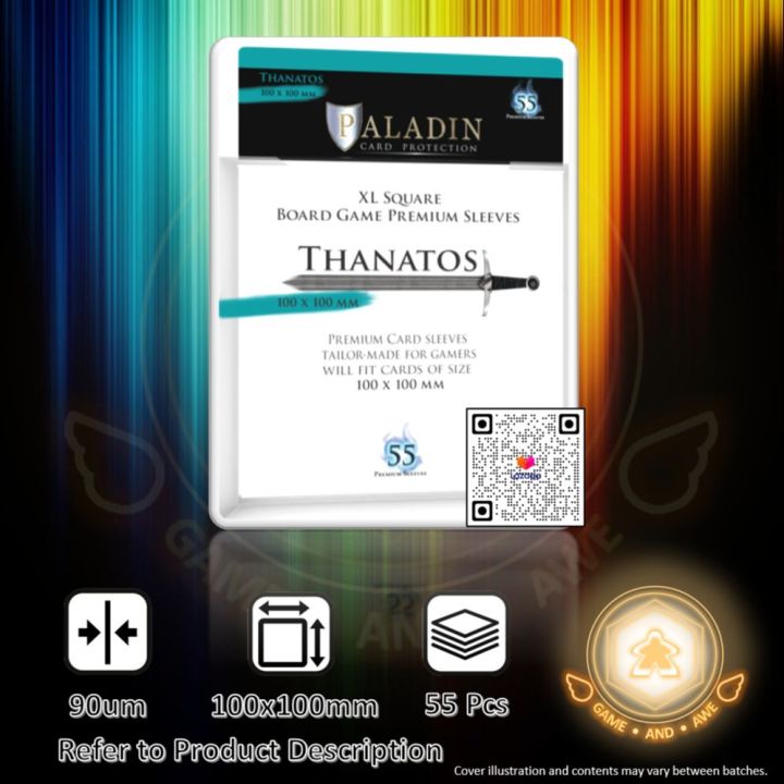 GNA] 55 Pcs 100x100mm 90um Card Sleeves by Paladin Thanatos | 100 x 100 mm  100mm 100x100 90 Micron Paladin Paladin Clothes Titanshield Sleeves  Toploader Sleeves Thanos Pants - Lazada | Lazada Singapore