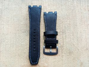 Tali jam tangan kulit sapi Custom  audemars piguet warna hitam garansi 1 Tahun