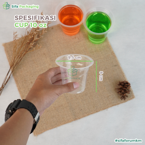 [1 PACK] Gelas Cup Plastik 10oz 12oz 14oz 16oz 22oz Gelas Plastik Minuman Dingin Jus Bubble Tea