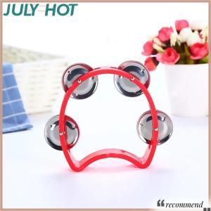 [JULYHOT] 1pc Plastic Percussion Tambourine For Adults Hand Tambourine Musical Instrument 4 Bells On ABS Tambourine Musical Rhythm Instrum