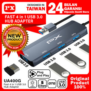 USB Hub Converter USB 3.0 Connector Adaptor Laptop 4 in 1 PX UA400G