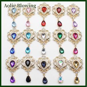 Aolie 32x60MM for Needlework Rhinestone Button Hair Manualidades Accessories Diy Flat back Brooch Jewelry Accessories