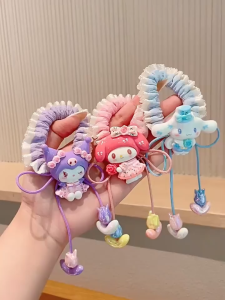 Cute Kids Cartoon Hair Scrunchies Girls Elastic Hair Rope Bun Hair Tie Ruffle Bow Hair Accessories Gift Getah Rambut Kartun Comel Kanak Kanak Perempuan Scrunchie Elastik Ikat Rambut Sanggul Aksesori Rambut Hadiah 新款儿童卡通小肠圈发绳女孩丸子头高弹力皮筋女童可爱发圈花边蝴蝶结发饰头饰 H230