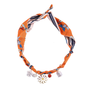 Multi Pendant Scarf Necklace Soft Polyester Fashion Accessory For Women Wrinkles Resistant Lightweight Travel Essential