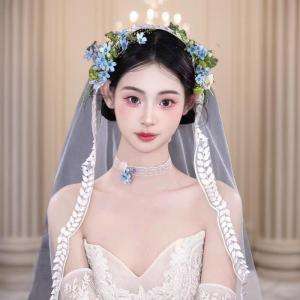 MillionGrid Thời trang hoa trắng lá hairgrips cho phụ nữ cô dâu cưới phụ kiện tóc handmade Mũ sắt