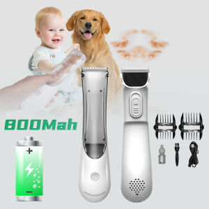 Pet Electric Hair Clipper Vacuum Shaver 2 in 1 Dog Cat Grooming Trimmer USB Rechargeable Pets Haircut Machine 寵物剃毛器