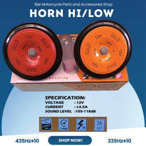 Universal 12V Motorcycle Horn with Hi/Low Dual Tone