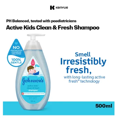 Johnsons Active Kids Clean & Fresh Shampoo 500ml