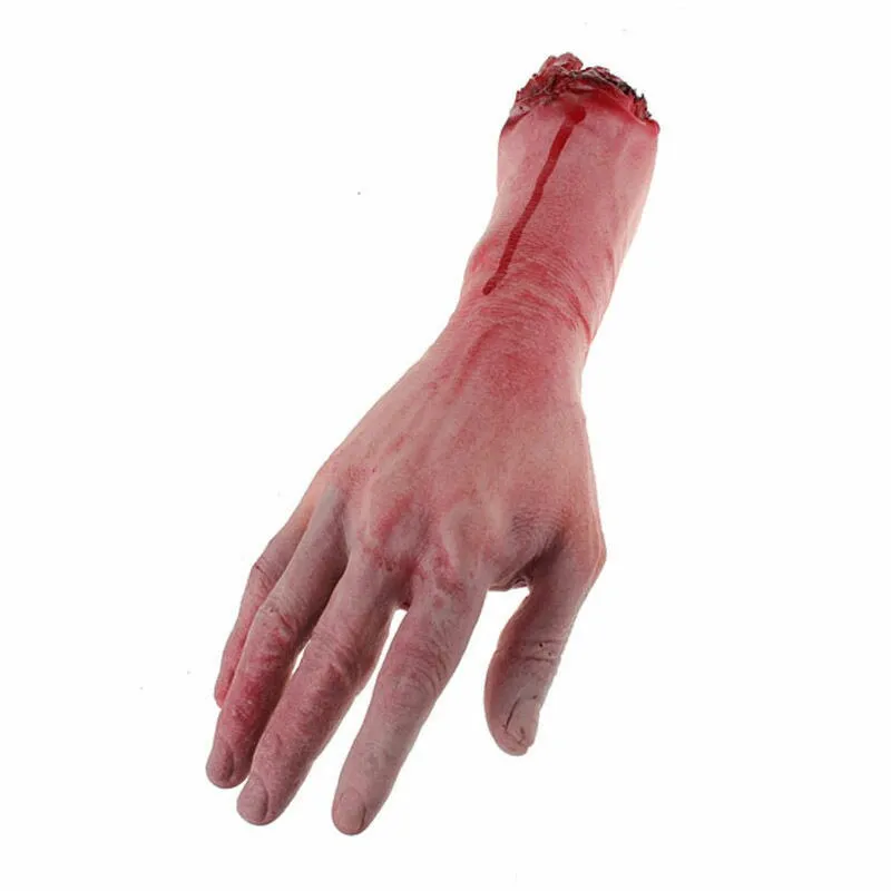 XONOR Halloween Fake Bloody Body Parts - 6 Piece Severed Hands & Organs For Haunted House Decor