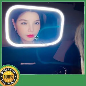 3-Tone LED Car Sun Visor Mirror – Touchscreen Control Adjustable Brightness Rechargeable HD Anti-Glare