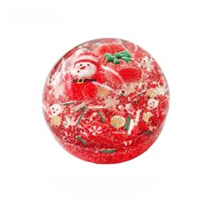 DELICACY Transparent Christmas Squishy Squeeze Ball Xmas Tree Santa Decor Stress Relief Fidget Toy Daily Unique Slow Rebound Toy Party Favor