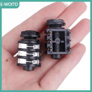 【E-WOITD】 5Pcs Stereo Loại Âm Thanh Jack PCB Bảng Điều Chỉnh Gắn Kết 6 Pin 1 4 6.35Mm Dual Kênh Nữ Stereo Jack Cắm Tai Nghe Ổ Cắm Điện Thoại Jack