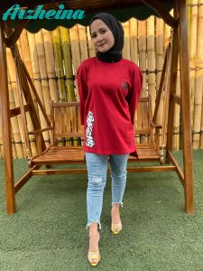 Atasan wanita Oversize terbaru Atasan wanita Arzheina Atasan oversize panda belah samping Atasan wanita hijab-