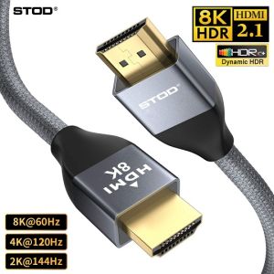 STDO HDMI Cable for TV Monitor PC HDMI to HDMI Cable Laptop to TV HDMI 2.1 8K 60Hz 4K 120Hz 2K 144HZ HDMI Cord 48Gbps Audio Earc HDCP Video Display HDMI Wire 3D Ultra HD Projector Smart TV Hdmicable 2m 3m 5m Grey