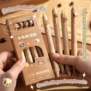 ROBERTA หมึกสีน้ำเงินดำ ปากกายางลบความร้อน 1 ชิ้น ความงามสวยงาม การ์ตูนลายการ์ตูน ปากกาเจลลบได้ คาวาอิ อินส์ ปากกากลาง0.5มม. สำหรับนักเรียน