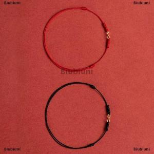 [COD] Biubiuni Tay bện dây màu đỏ Vòng đeo tay hợp kim tay dây đôi Vòng đeo tay đơn giản khóa dân tộc phụ kiện nữ gốc