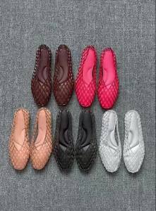 [Free Shipping] V-Neck New Crystal Jelly Shoes Fashionable And Versatile Comfortable Flat Shoes Casual Sandals Mesh Shoes For Women