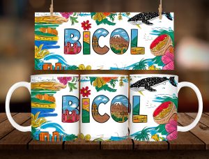 BICOL COLORFUL MUG DESIGN * 1 PC MUG WITH BOX * 11oz with BOX SOUVENIR MUG